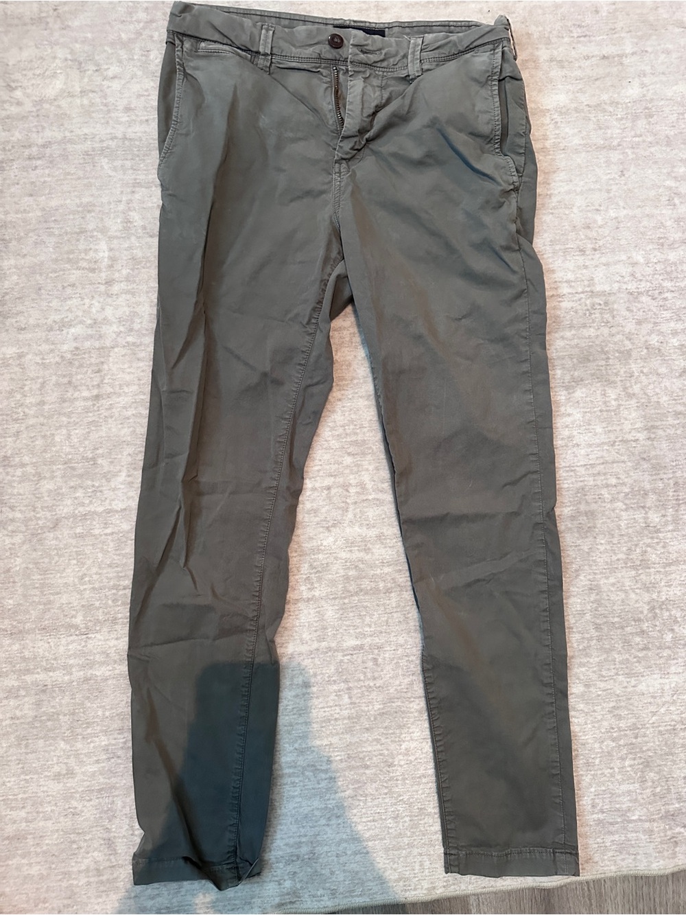 American Eagle Outfitters Olive Green Slim Chinos